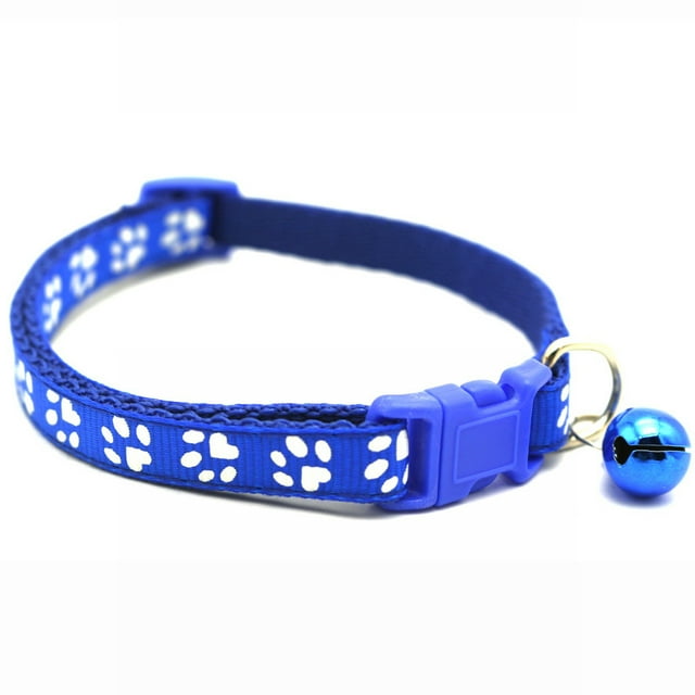 Adjustable Pet Collar With Bell – Blue