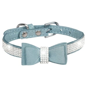 Decorative Bow Collar – Light Blue